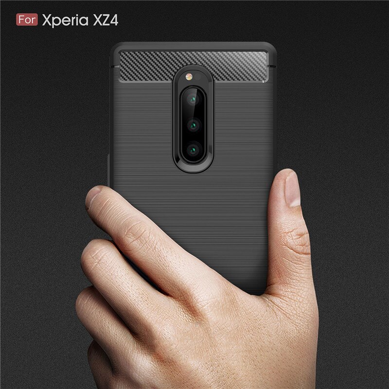 Ốp lưng chống sốc cho Sony Xperia 1 / XZ4 hiệu Likgus vân kim loại , chống sốc chuẩn quân đội, chống va đập - hàng nhập khẩu