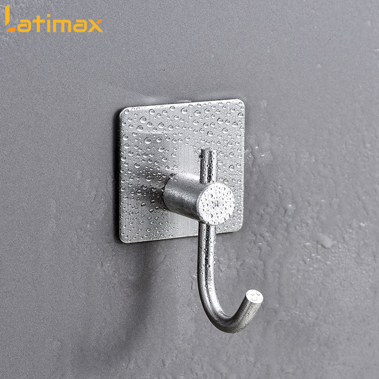 Móc dán tường treo đồ Inox 304 lưỡi câu Latimax MD01 cao cấp - Tặng kèm Keo dán chuyên dụng siêu chịu lực