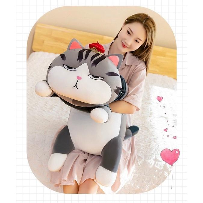 Gấu bông ôm dài Mèo Hoàng Thượng áo rời/ Mèo Thần Tài áo rời cao cấp, đủ size, cực mịn