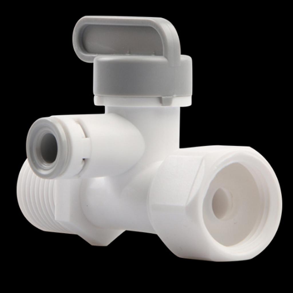 POM Purifier Feed Tee Faucet 1/4 Inch RO System For Filter Installation