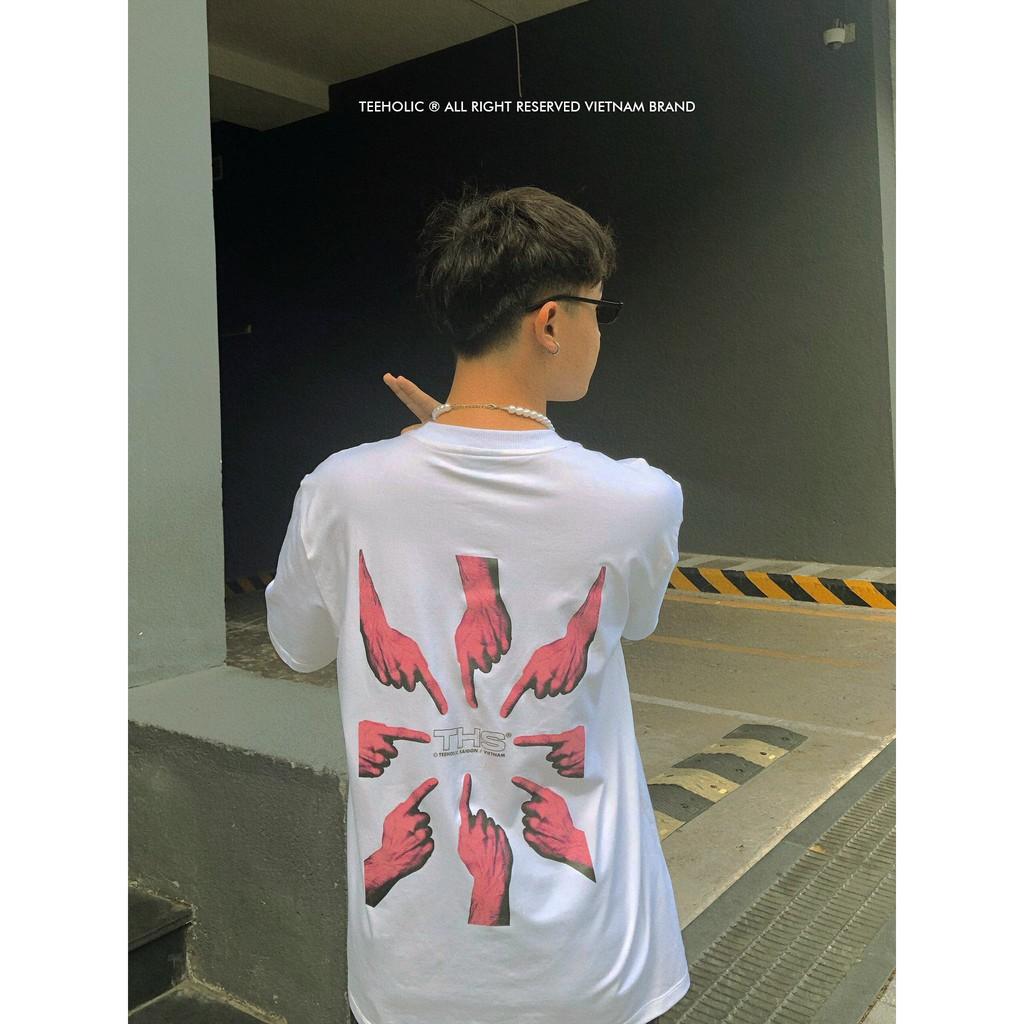 Áo Thun Unisex TeeHolic In Hình Bàn Tay Màu Trắng THS