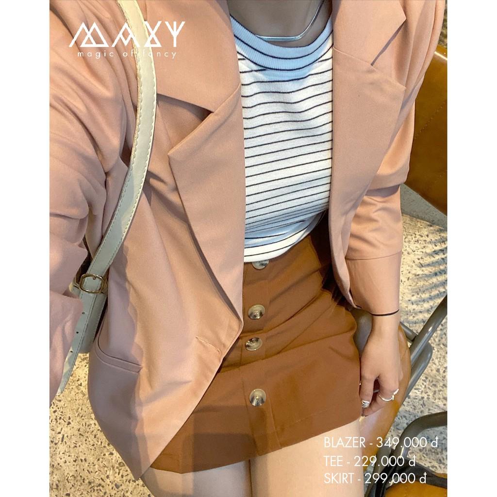 Áo khoác blazer phong cách Hàn Quốc nude blazer Maxy Workshop