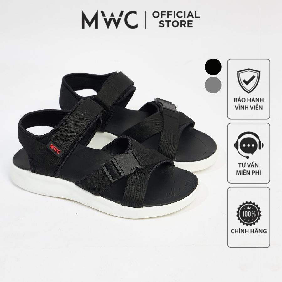 Giày Sandal Nam MWC 7066 - Giày Sandal Nam Quai Chéo Kiểu Dáng Basic Đế Mềm Đi Học, Đi Làm, Đi Chơi