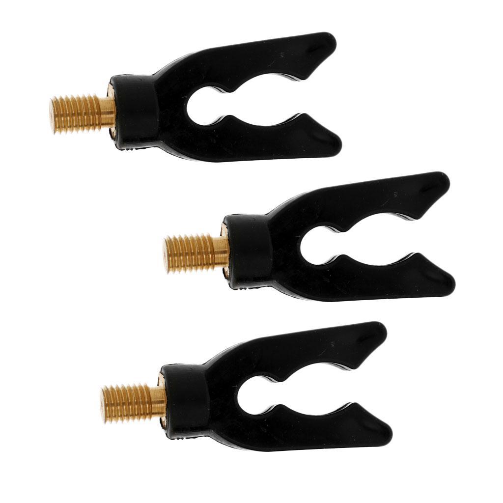 3Pcs Carp Fishing Rod Holder Black Plastic Fishing Rod Pod Rest Gripper V Holder