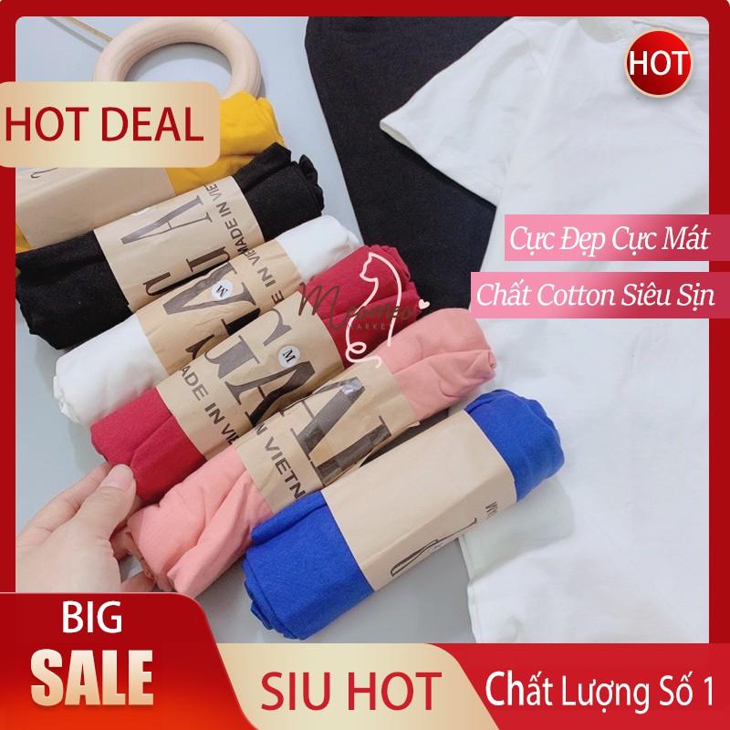 Áo Thun Nữ Cổ Tim ️ Áo Phông Nữ Cuộn Gap Cổ Tim Siêu Hot