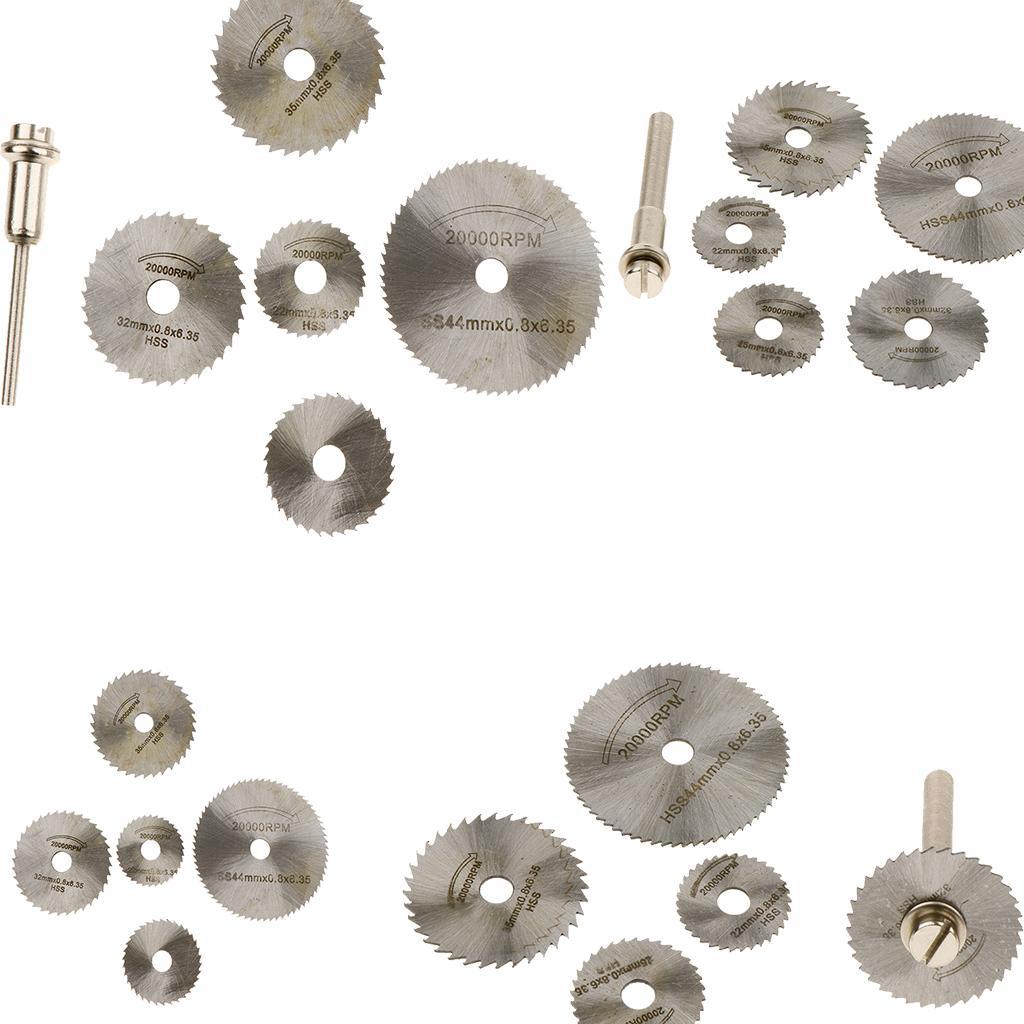 5 Pieces Wood HSS Cutting Discs Wheels 22mm-44mm 3.17mm Mandrel Rotary Tool