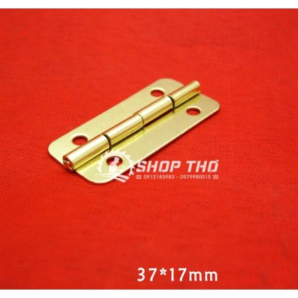 Bàn lề chữ nhật 37x17mm màu vàng bo góc