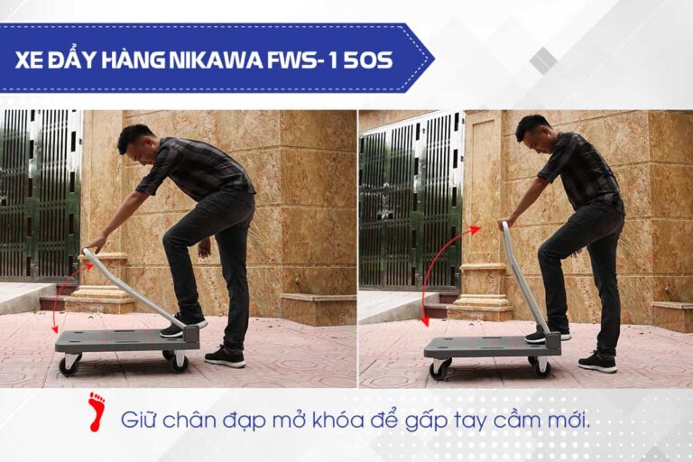 Xe đẩy hàng gấp gọn Nika.wa FWS-150S