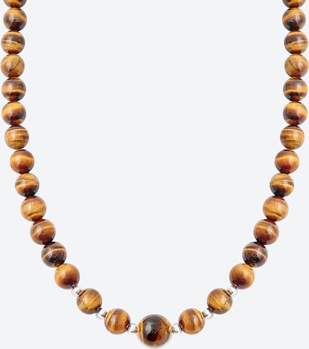 Dây chuyền đá mắt hổ vàng nâu Ngọc Quý Gemstones