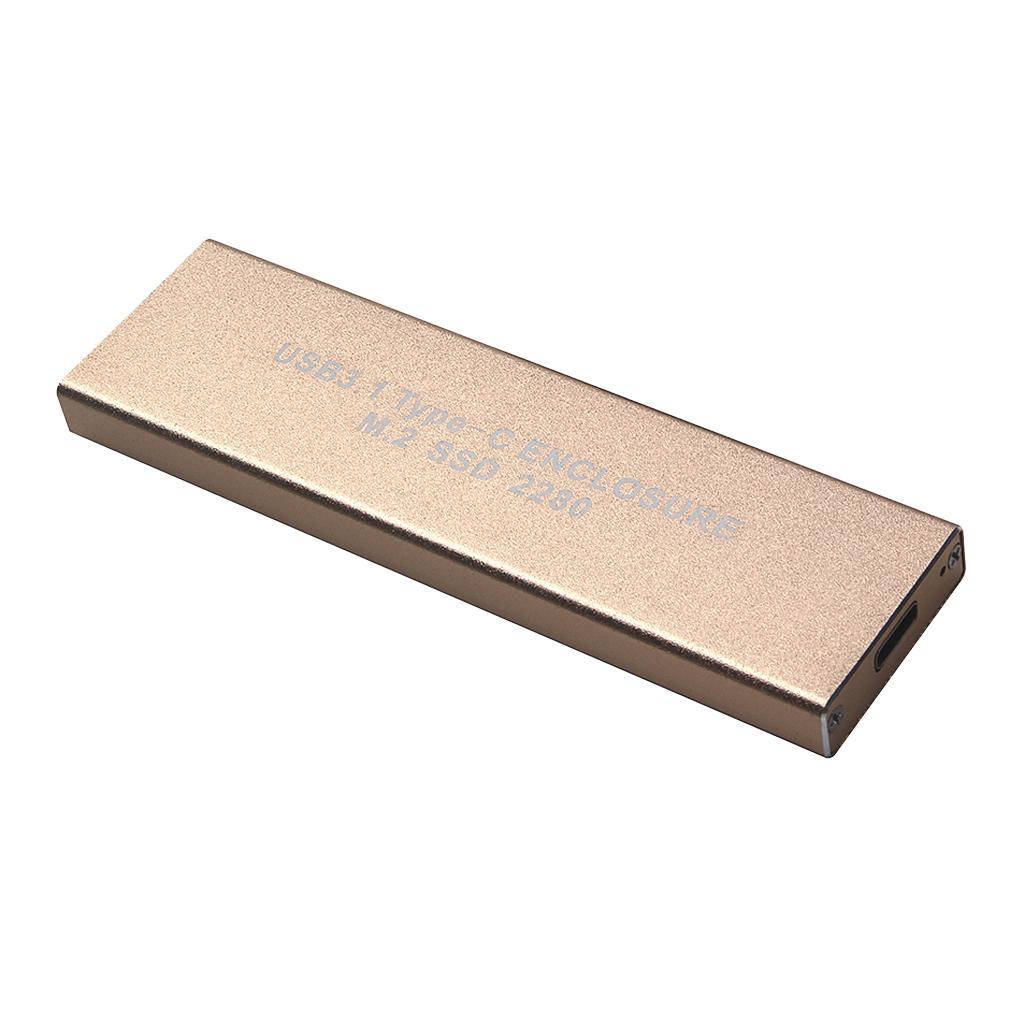 Hard Disk Case Enclosure M.2 NGFF SSD to USB 3.1 Type-C Converter Adapter