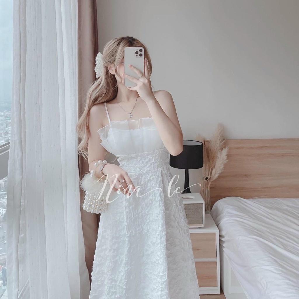 Đầm xốp xoè 2s dự tiệc phối voan siêu xinh