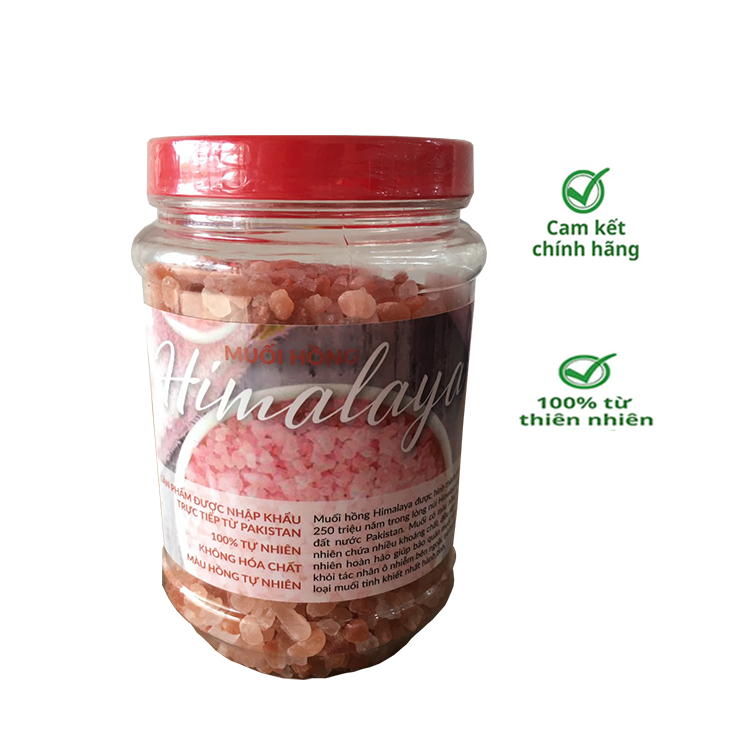 Muối hồng himalaya lọ 500 gr loại Hạt
