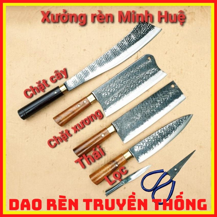 Dao làm bếp thép nhíp oto chăt xương , chăt cây cao cấp hang rèn thủ công đa sỹ