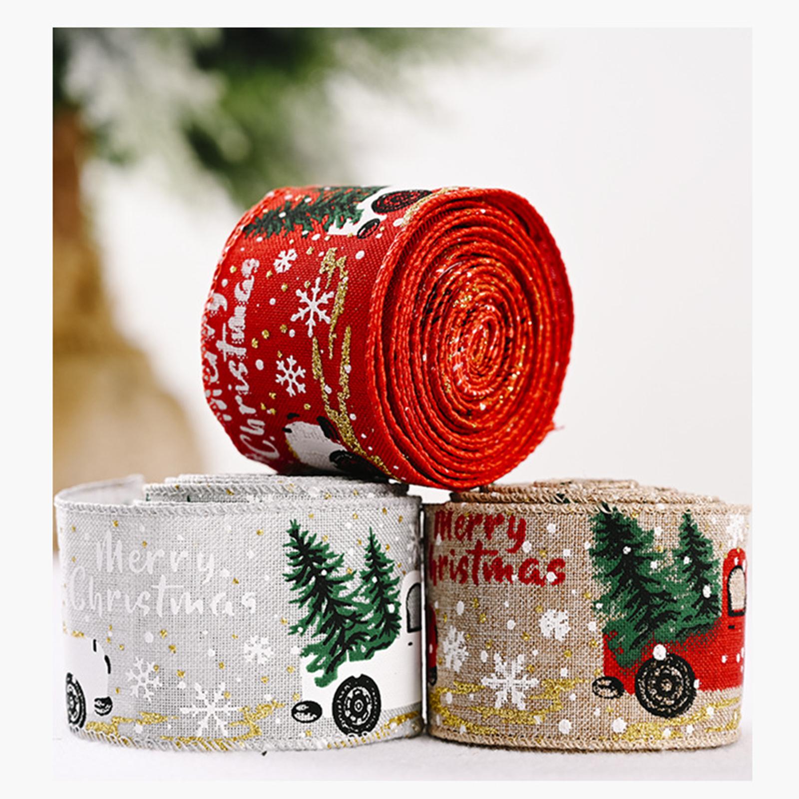 Dải Ruy Băng Trang Trí Cây Thông Giáng Sinh 5M/Cuộn Cho Cây Xmas Crafting