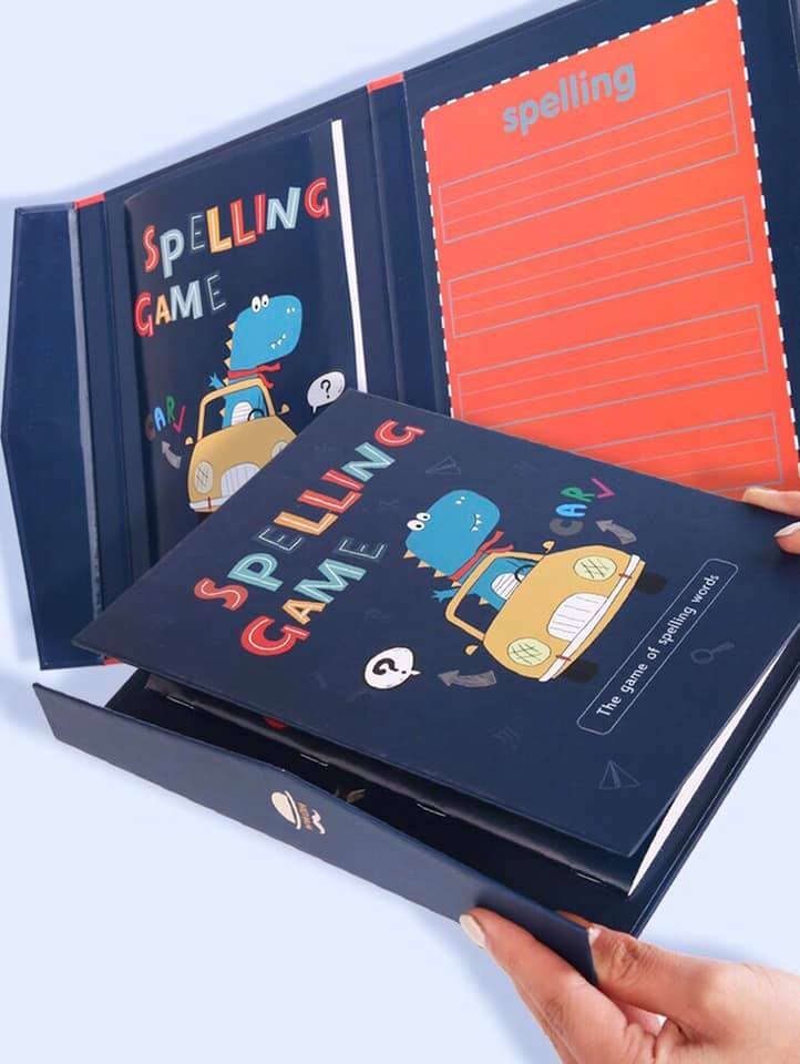 Bộ Spelling Game - Học ghép vần, từ vựng tiếng Anh (Dạng sách cao cấp, chữ nam châm)