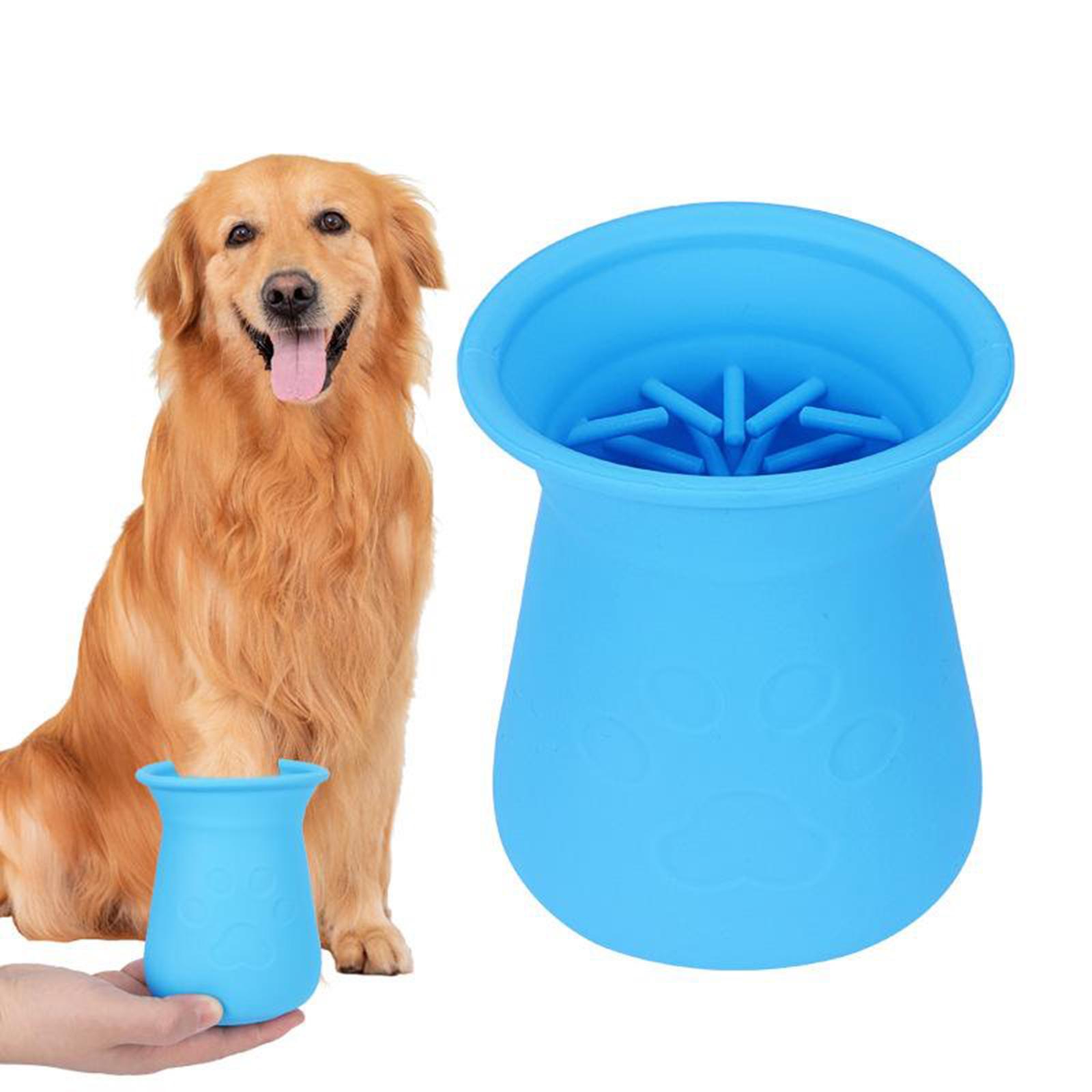 Dog Paw Cleaner Soft Silicone Puppy Cats Paw Washer Foot Clean Cup Blue