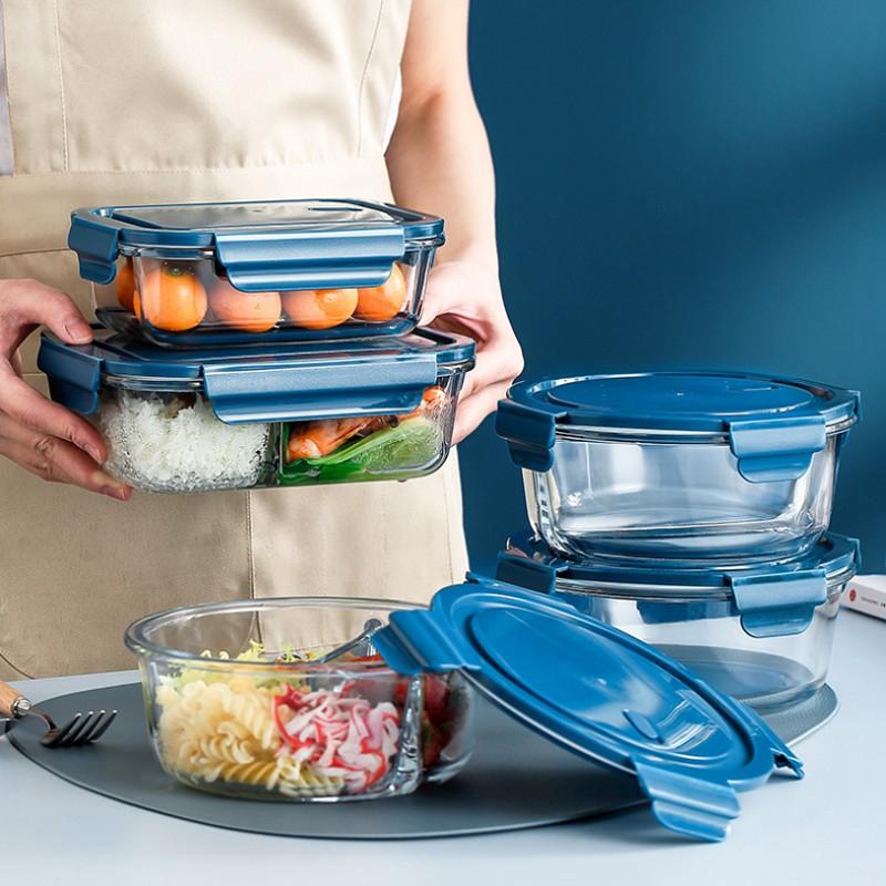 Hộp cơm thủy tinh chia ngăn cao cấp Yeahcook Glass Food Container