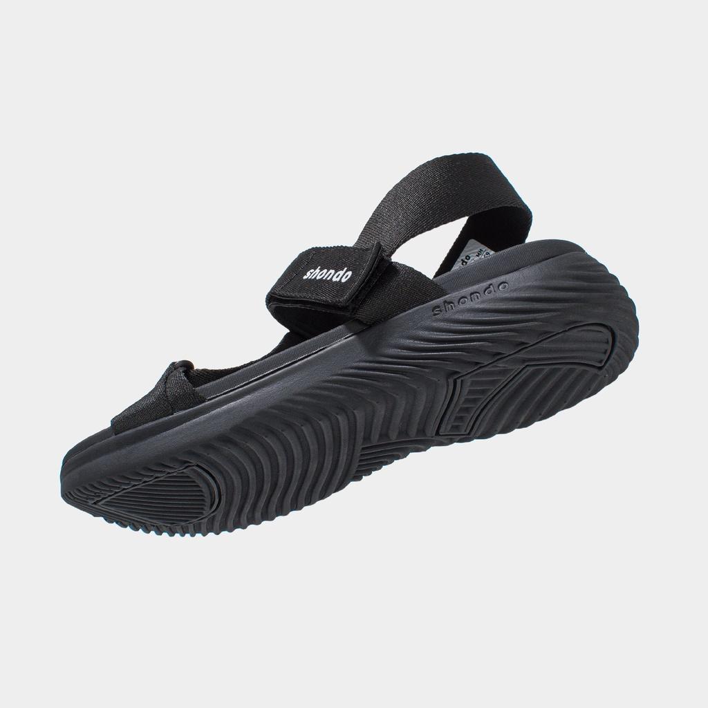 Giày Sandals Nam Nữ Shondo F7 Continew Đen F7N1010