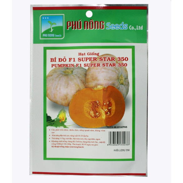 Hạt Giống Bí Đỏ F1 Super Star 350 Phú Nông (2g / Gói)