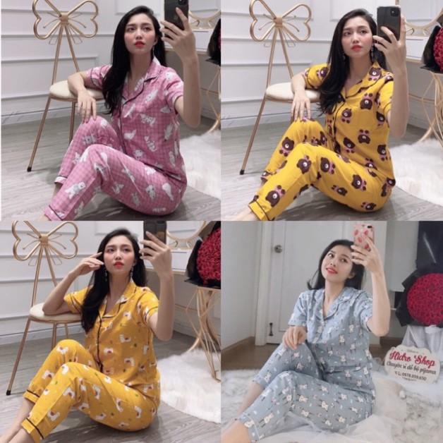 Bộ ngủ pijama tay ngắn quần dài siêu xinh