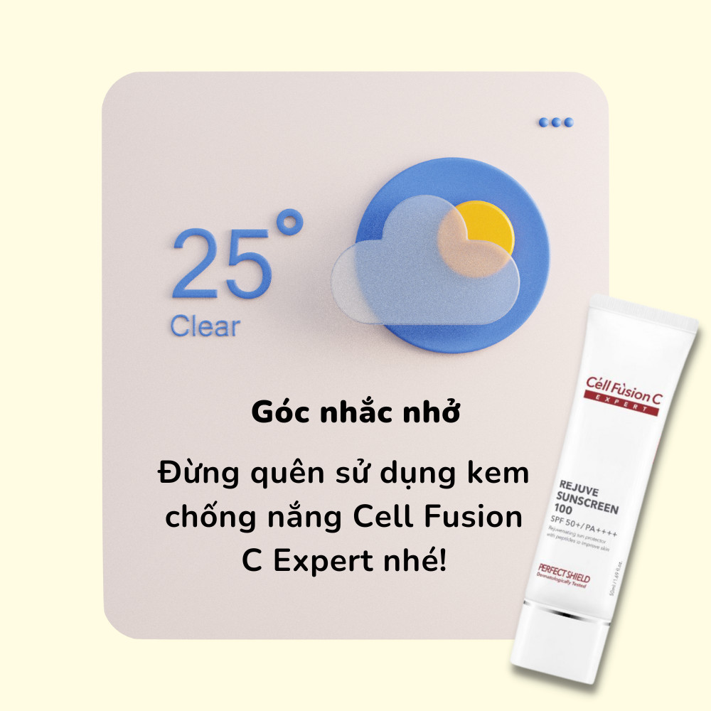 Kem chống nắng tái tạo da - Cell Fusion C Expert Rejuve Sunscreen 100 SPF50+/PA