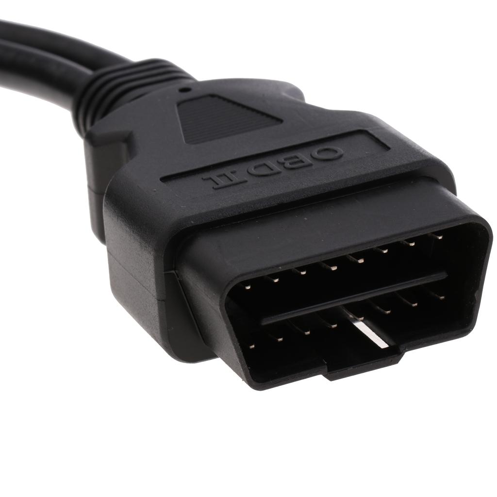 Chất Lượng Cao OBDII Bộ Chia Adapter 16 Pin Male To Dual Nữ Cáp Chữ Y