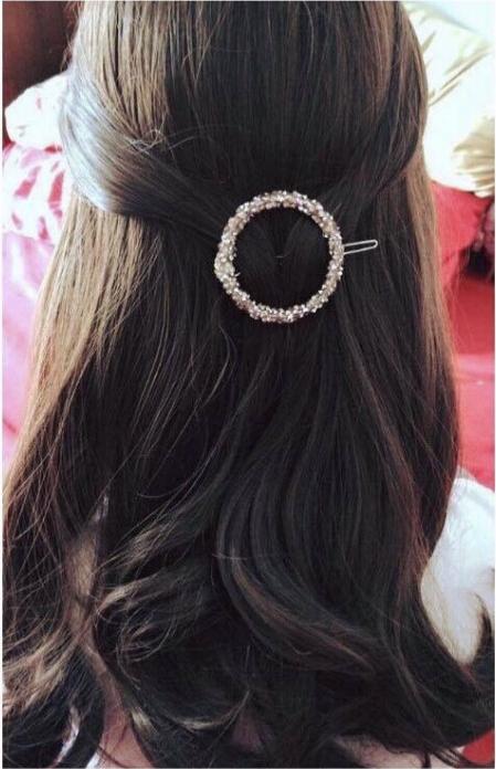 Kẹp tròn lấp lánh - phụ kiện tóc style Hàn Quốc