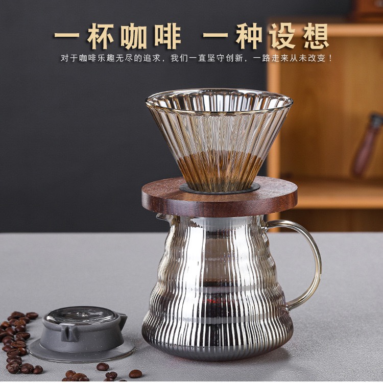 Bộ Pha Cà Phê Giấy Lọc Pour Over V60 Thể Tích 500ml