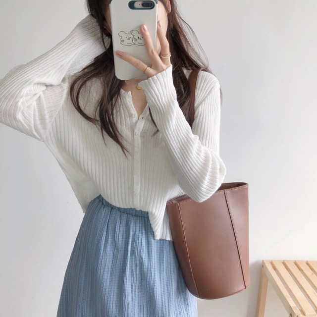 Áo len mỏng cardigan phong cách hàn quốc