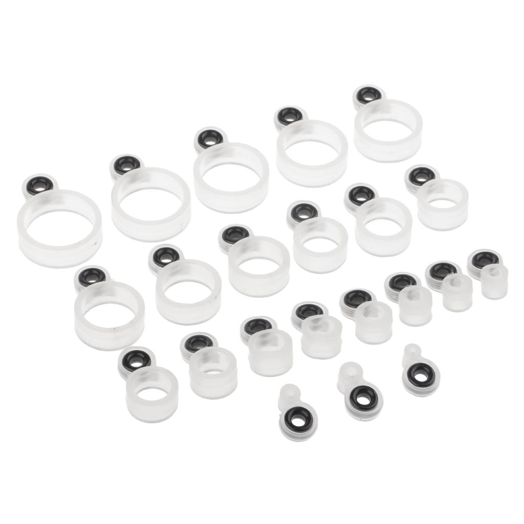 22pcs Silicone & Ceramic Fishing Rod Guides Eye Rings Repair Kit DIY 1#-22#