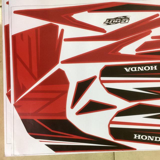 Tem dán dành cho xe máy Vario 2018 Rời xe đỏ mẫu thể thao