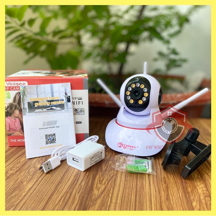 Camera Yoosee 3 râu 5.0 11LED quay quét 360 độ, điều khiển xoay trên điện thoại, full phụ kiện - Hàng chính hãng