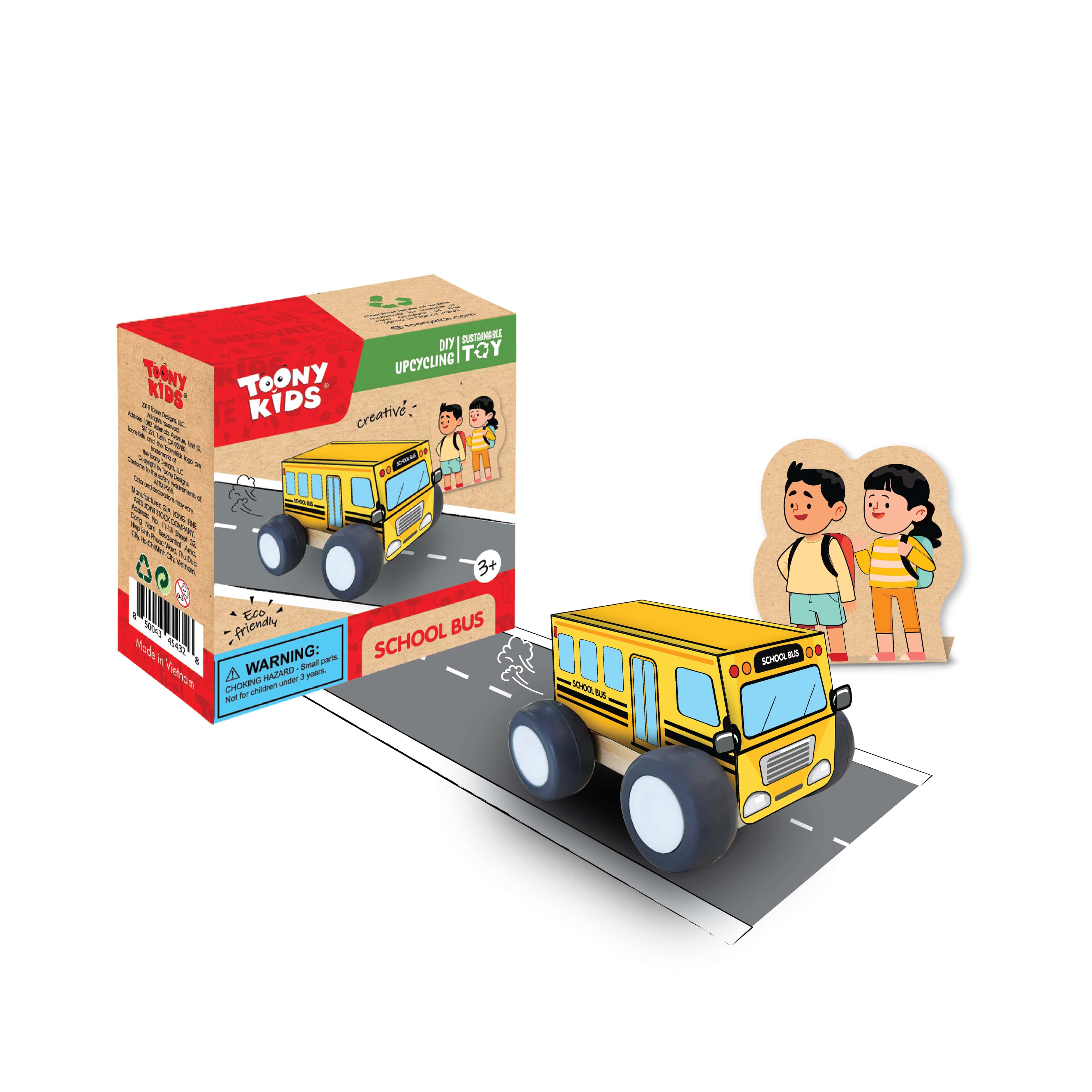 Combo 6 Bộ Đồ Chơi DIY TOONYKIDS Siêu Xe Tái Chế Road Transport Collection TN00324-001 [Tặng Kèm Sticker