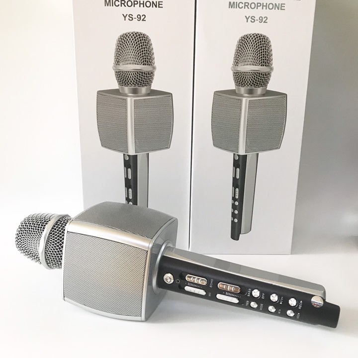 Micro Karaoke Bluetooth SU-YOSD YS-92 màu Bạc - Hàng nhập khẩu