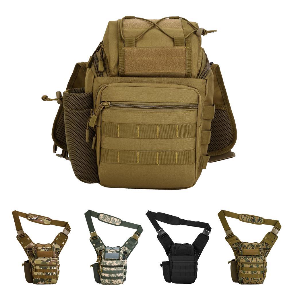MOLLE Hiking Daypack Shoulder Pack Bag Laptop Backpack Crossbody Bag for Hunting Camping Trekking Outdoor Sports