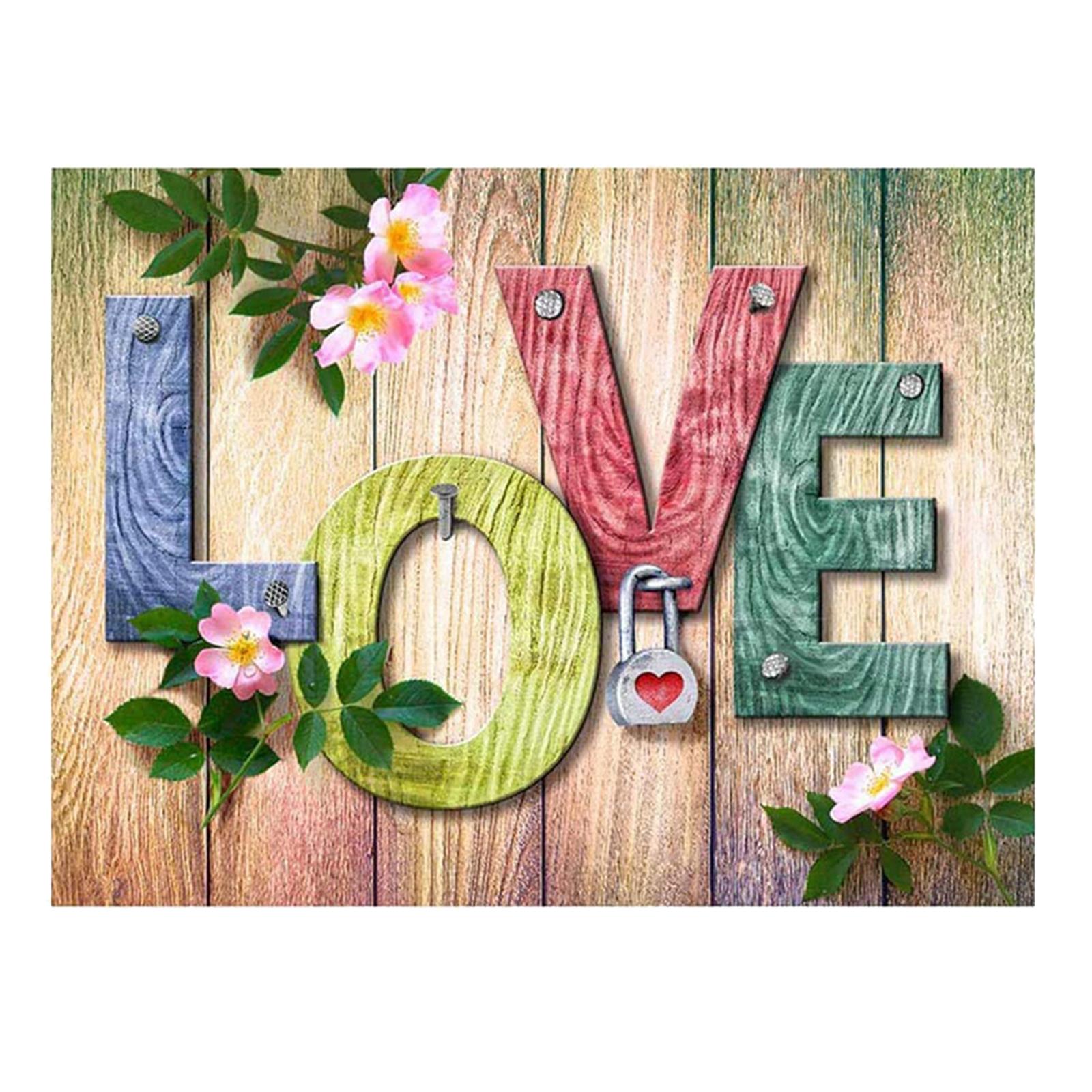 DIY 5D Diamond Painting Kits Rhinestone Cross Stitch Decor Home and Love