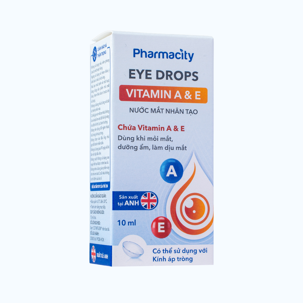 Nước mắt nhân tạo Pharmacity Vitamin A &amp; E (10ml)