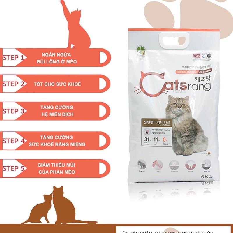 Thứ ăn hạt CATSRANG Hàn Quốc - Túi ZIP chiết 1KG thức ăn cho mèo lớn, mèo con Catrang 