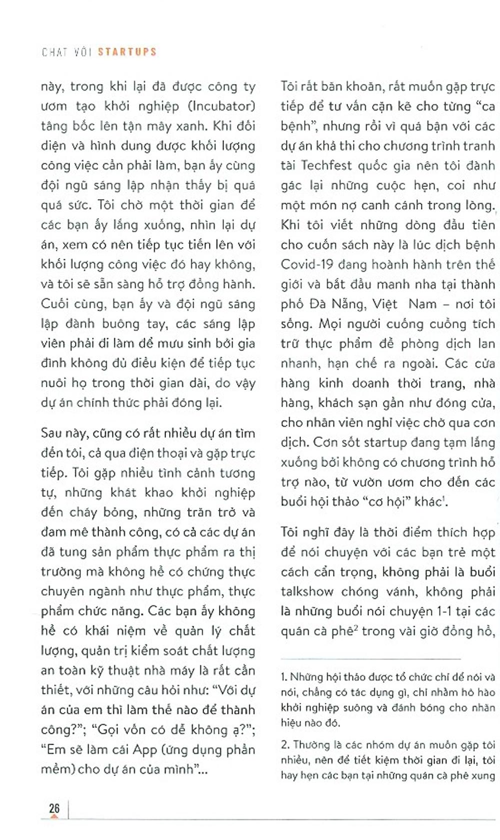 Sách Chat Với Startups - Từ Ý Tưởng Đến Gọi Vốn Thành Công