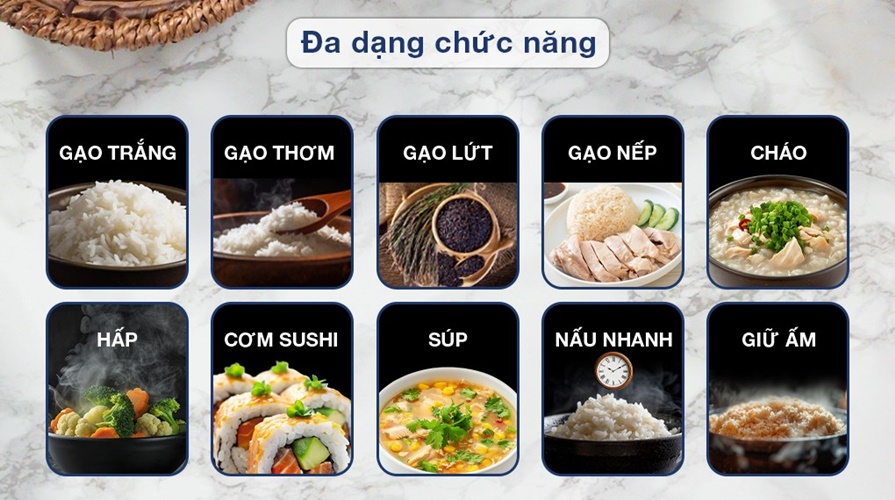 NỒI CƠM ĐIỆN TỬ 1.8L TOSHIBA RC-18DR4TVN - Hàng chính hãng