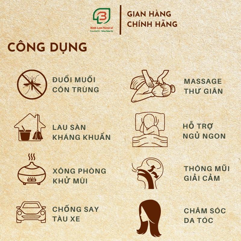 Combo 02 Tinh dầu sả java nguyên chất thơm phòng, kháng khuẩn, đuổi muỗi Bình Lam Natural 20ml