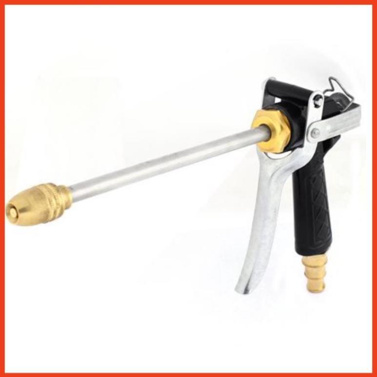 Bộ dây vòi xịt nước rửa xe, tưới cây . tăng áp 3 lần, loại 7m, 10m 206318 đầu đồng, cút,nối đen