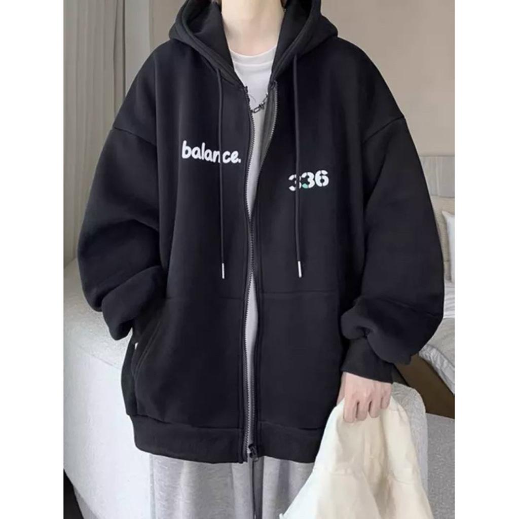 Áo Hoodie Zip Nỉ Ngoại balance - Áo Khoác Nỉ dây kéo nam nữ (HD450 - Kèm Ảnh Thật)