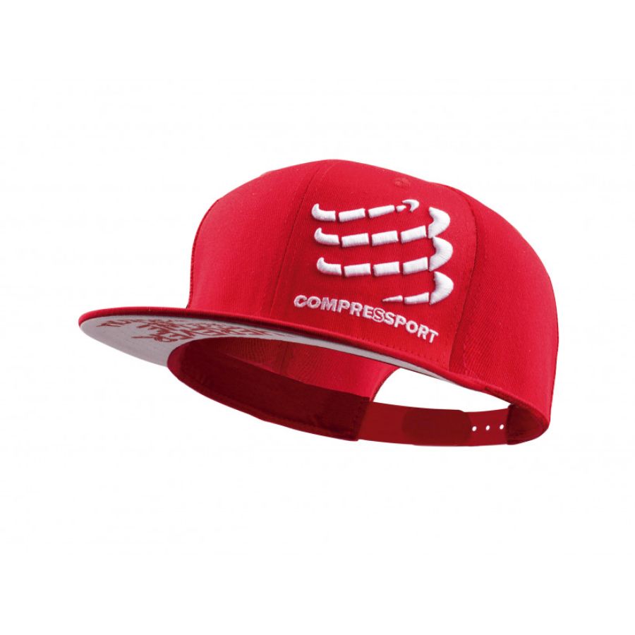 Nón lưỡi trai chạy bộ, chạy trail Compressport Flat Cap - Đỏ