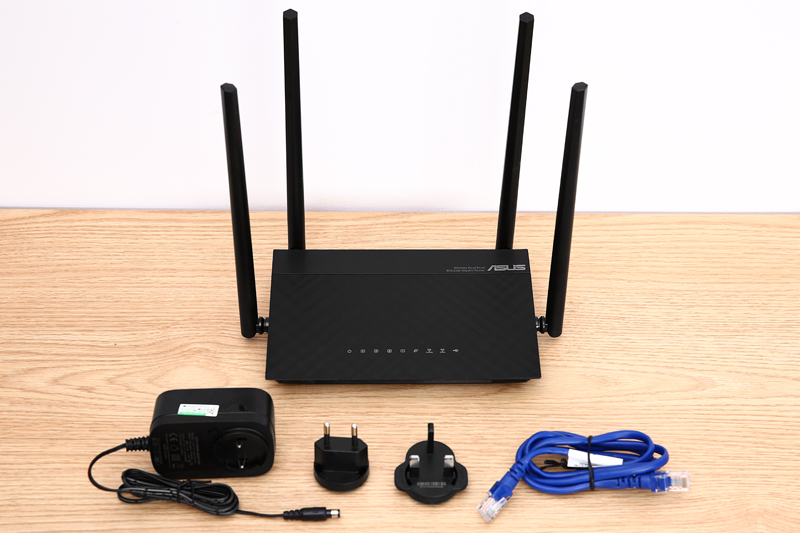 Bộ Phát Sóng Wifi Router Chuẩn AC1500UHP Băng Tần Kép Asus AC1500 Đen - Hàng chính hãng