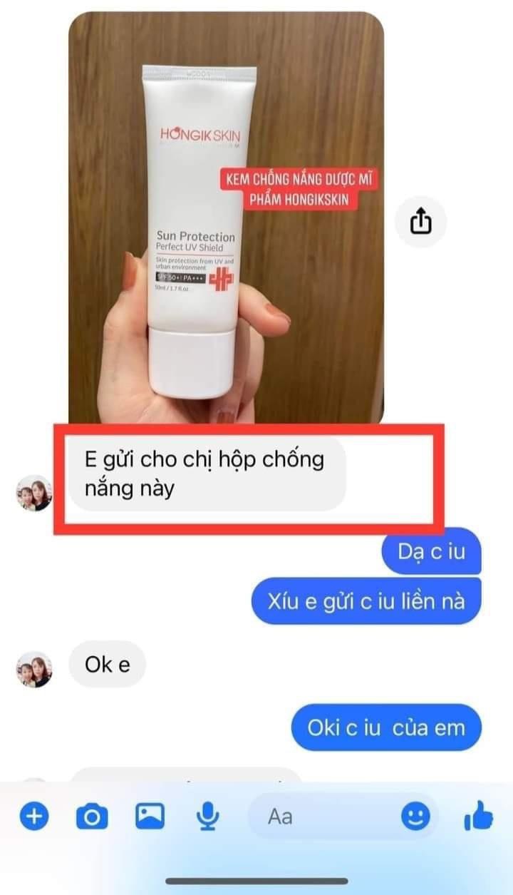 Kem chống nắng HONGIK SKIN  Daily Sun Cream