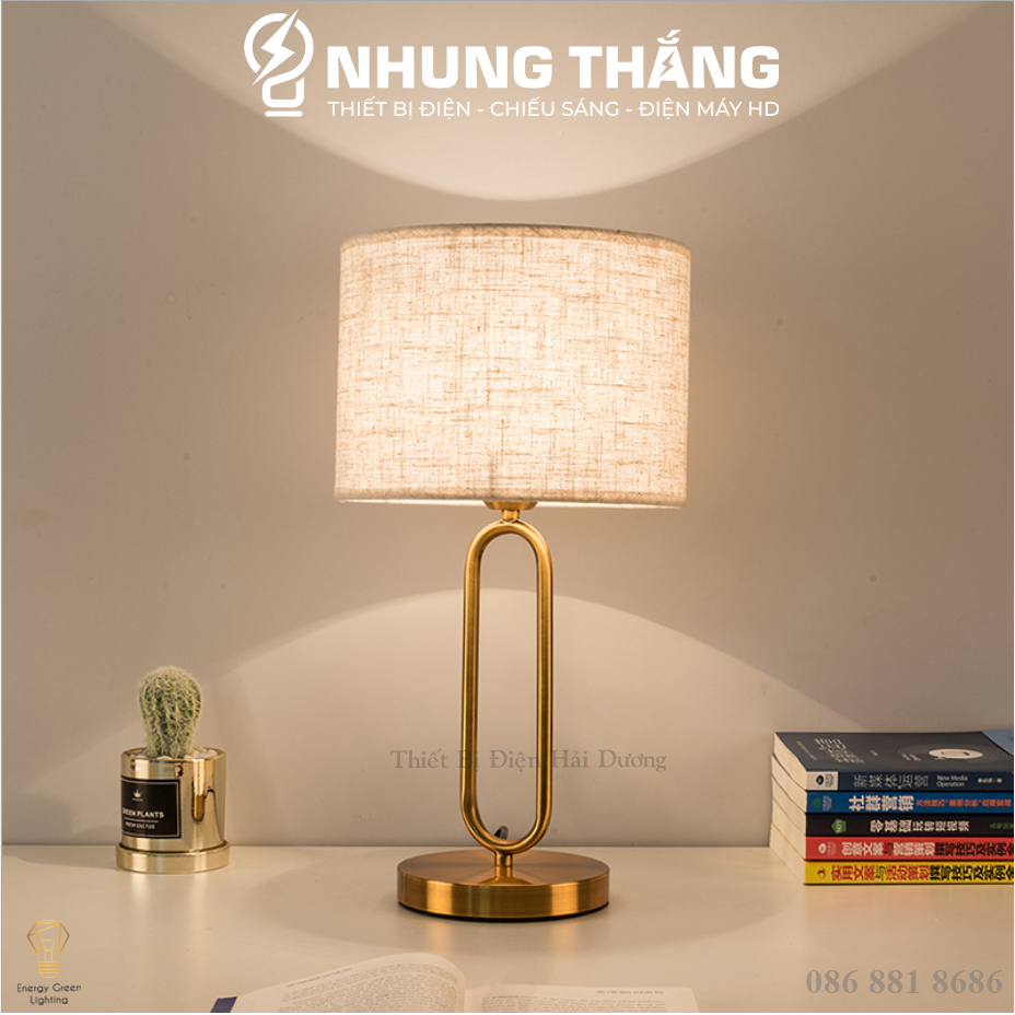 Đèn Ngủ Để Bàn S3067 - Khung Kim Loại Hình Chữ U - Kiểu Dáng Sang Trọng - Tặng Kèm Bóng Led