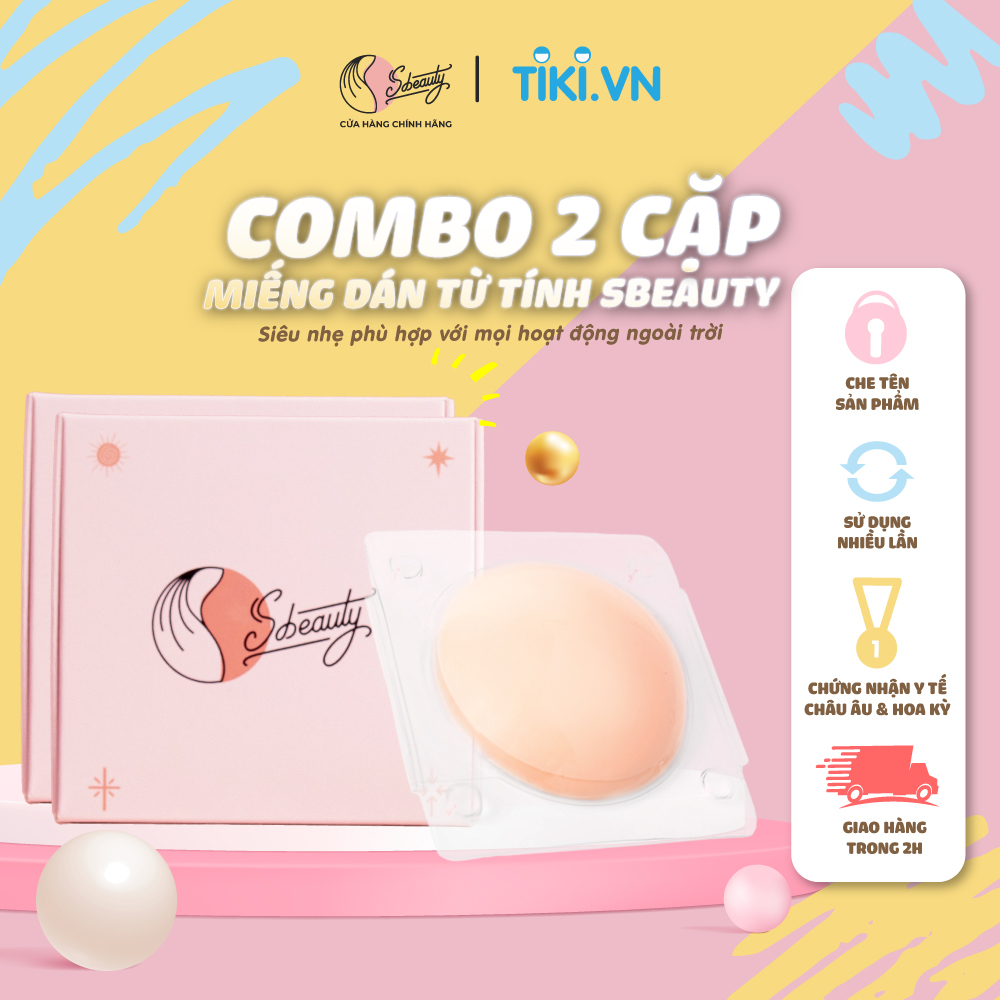 Combo 2 Cặp Miếng Dán Ngực Tự Thân Silicon Y Tế Sbeauty
