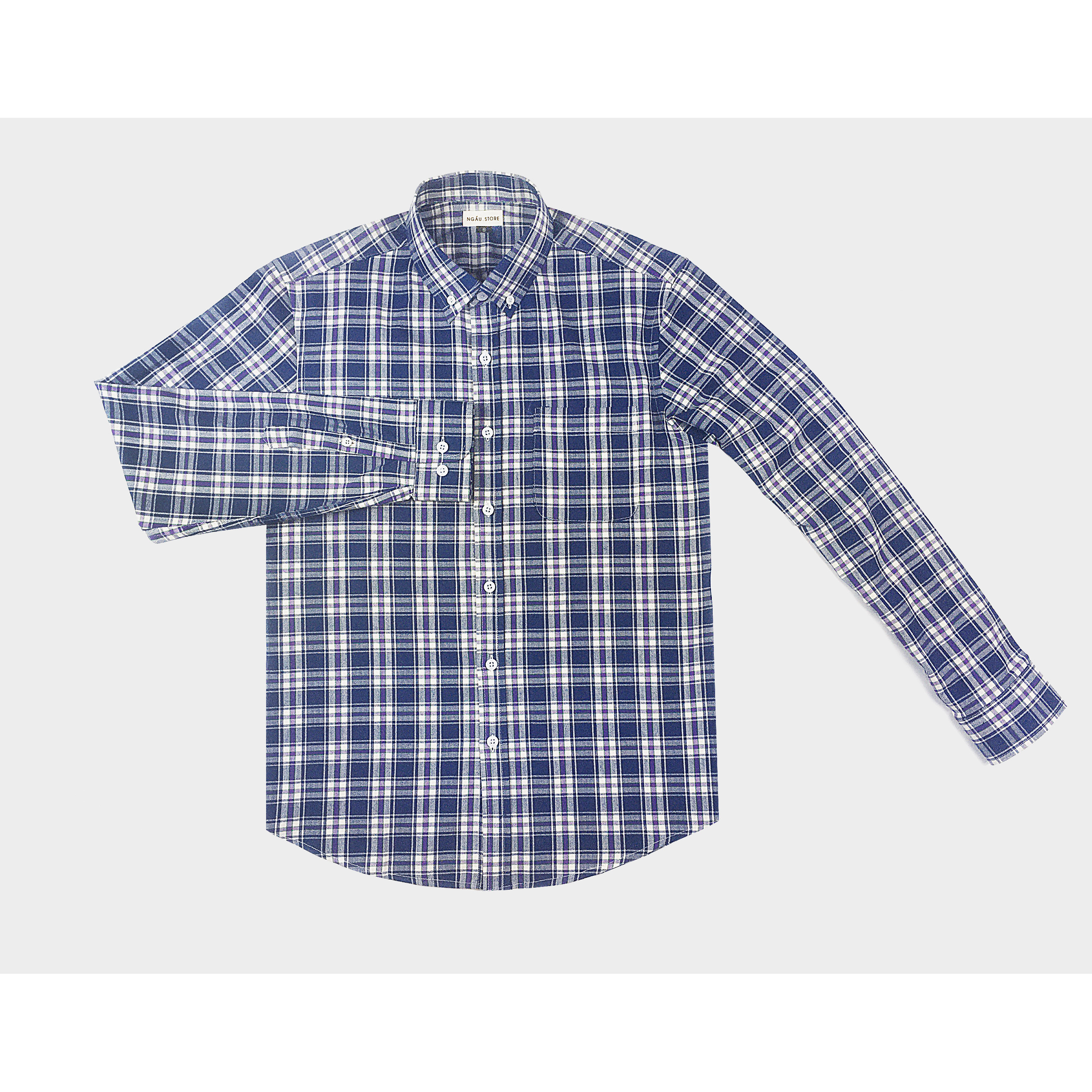 Áo sơ mi caro nam, sơ mi cotton dạ mềm- FLANNEL SHIRT