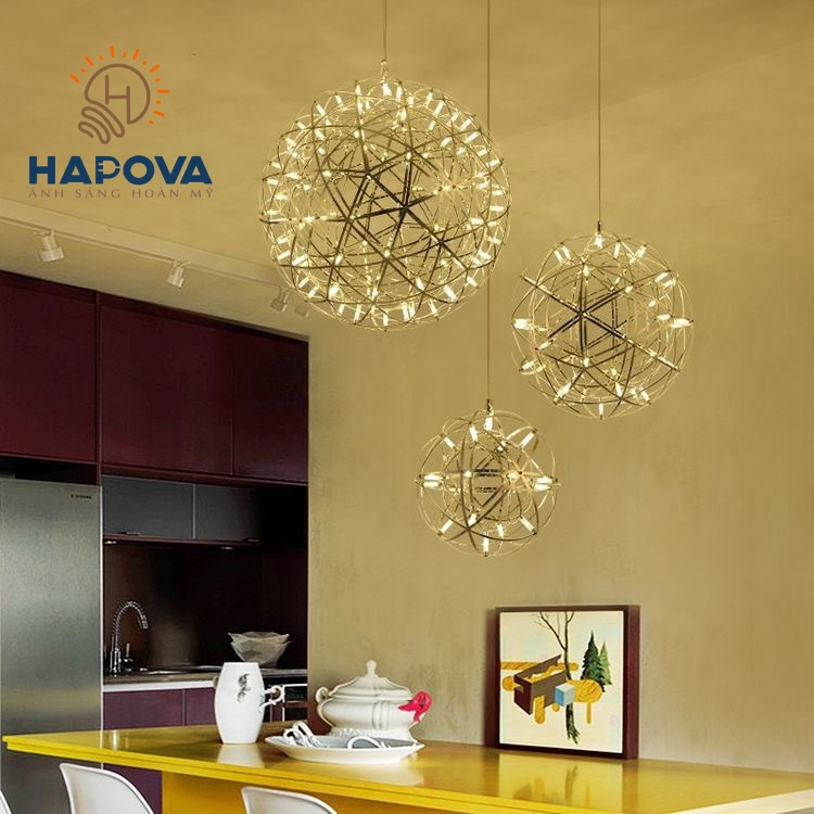 Đèn thả thông tầng cầu sao HAPOVA MALIO 5840 cỡ 300mm